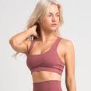 FlexxFit Luxe V-Taupe Bra - Mystic Merlot